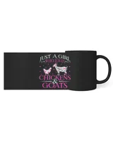 Funny Goat Just A Girl Who Loves Chickens 2Goats 2Funny Girls Gift