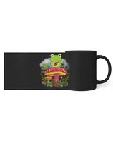 Frogs Cute Cottagecore Aesthetic Frog Playing Banjo on Mushroom23 4