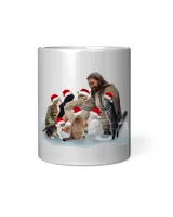 Merry Christmas Cats Santa Claus's hat Magic Mug