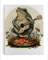 Cottagecore Shirt Aesthetic Frog Playing Banjo Shirt, Cute Gift For Women Shirt