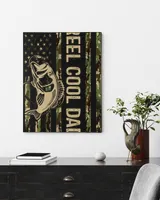 Reel Cool Dad American US Flag Camouflage Fathers Day Dad Fishing Fish
