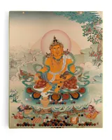 Dzambhala | Wealth Deity Thangka | Vajrayana Canvas Print