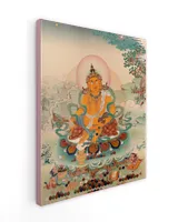 Dzambhala | Wealth Deity Thangka | Vajrayana Canvas Print