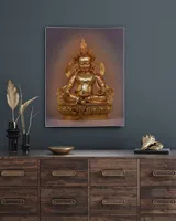 Dzambhala | Wealth Deity Thangka | Vajrayana Canvas