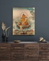 Dzambhala | Wealth Deity Thangka | Vajrayana Canvas Print