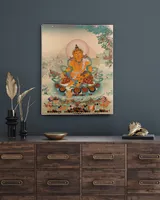 Dzambhala | Wealth Deity Thangka | Vajrayana Canvas Print
