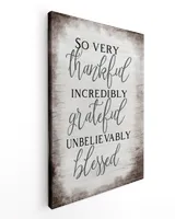 Thankful Grateful Blessed | Canvas, An Inspirational Present For Your Family, Friend , Motivational Quote.