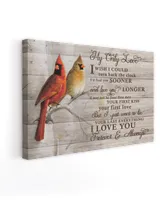 I Love You Forever & Always | Gift For Wife, Gift For Husband | Northern Cardinal Canvas