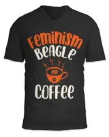 Feminism Beagle and Coffee Dog Lover Feminist Pets