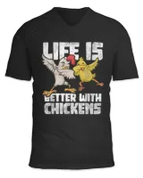 Funny Animal Farmer Kids Dabbing Rooster Dab Hen Chicken