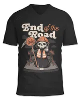 Halloween End Of Road Sign Funny Grim Reaper Pun539