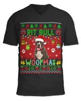 Pit Bull Christmas Woof Santa Pit Bull Lover Owner Family 41