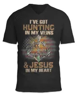 Ive Got Hunting In My Veins And Jesus In My Heart Funny 194