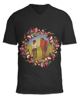Lovely Horse Design with Flowers Vintage Classic Pony Girl