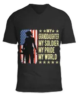 My Granddaughter Is A Soldier Proud Army Grandma Grandpa Tee