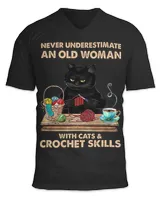 Never Underestimate An Old Woman With Cats And Crochet