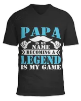 Mens Grandpa Is My Name Becoming A Legend Is My Game Fish