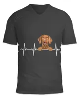 Dog Vizsla Funny Dog Heartbeat For Vizsla Lovers