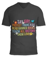 Book Reading Groovy Say Gay Protect Trans Kids Read Banned Books LGBT22