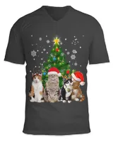 Cute Cat Christmas Tree Cat Lover Xmas Cat Mom Women Kids41