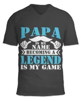Mens Grandpa Is My Name Becoming A Legend Is My Game Fish