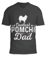 Mens Coolest Pomchi Dad Funny Dog Dad Pet Dog Family