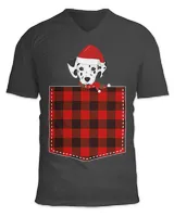 Dalmatian Red Plaid Dalmatian in Pocket Buffalo Family Pajama Dalmatians Dog