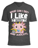 I Like Books And Axolotl Walking Fish Lizard Kawaii Axolotl