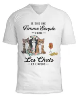 femme simple chats apero