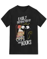 Easily distracted by Cats and Books V3 QTCATB191222A9