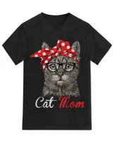 Funny Cat Mom Shirt for Cat Lovers-Mothers Day Gift QTCAT170123A11