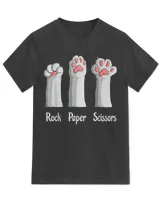 Funny Cat Rock Paper Scissors Hand Game Cute Paw Kitten Kids T-Shirt