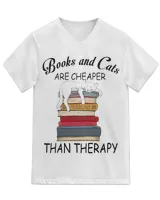 Books And Cats Are Cheaper Than Therapy QTCAT191222A6