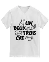 Cat Vintage Cat Lover Funny Kitten French Un Deux Trois Cat HOC200423A2