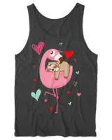 Flamingo Sloth Happy Valentines Day Love Relationship Heart