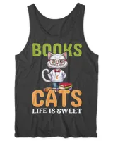 Books, Cats Life is Sweet V2 QTCAT081222A2