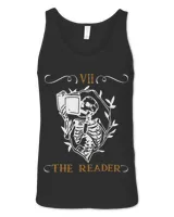 Reader Tarot Card Funny Skeleton Librarian Halloween