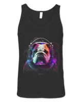 Bulldog Astronaut in Space Colorful Planetary Explorer Funny