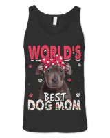 Womens Worlds Best Pitbull Dog Mom Funny Mothers Day