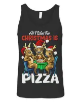 All I Want for Christmas is Pizza Funny Santa Reindeer