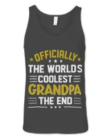 Mens Funny Fathers Day Shirt for Grandpa Coolest Tee Plus Size