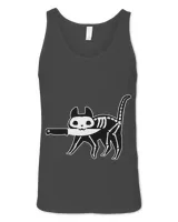 Funny Black Cat Skeleton Murderous Cat With Knife Cat What 802