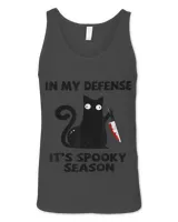 Funny Cat With Bloody Knife In My Defense Its Spooky Season45