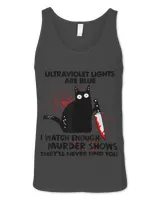 Ultraviolet Lights Are Blue Funny Black Cat Holding Knife7