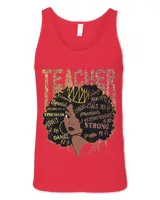 Black Woman Teacher Afro Shirt Black History Month Melanin 1