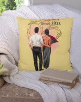 Personalized Happy Valentine Couple Lovers Wedding Pollows H2312A2