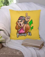 Pump it -  bitcoin style - pillow crypto