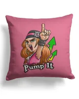 Pump it -  bitcoin style - pillow crypto