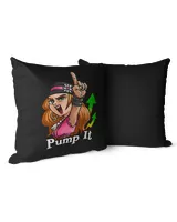 Pump it -  bitcoin style - pillow crypto