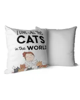 I Love All The Cats pillow QTCAT021222A10